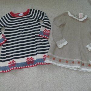 Two Dresses Hanna Andersson Snowflake Nordic & Max Studio Pumpkin Dress 18/24 M